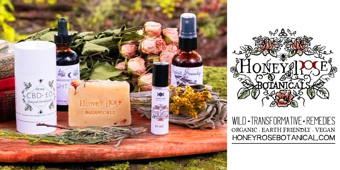 Honey Rose Botanicals Vegan Friendly Bath and Body Products