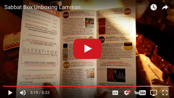 Sabbat Box Lammas Super Sabbat Giveaway Winner 2016