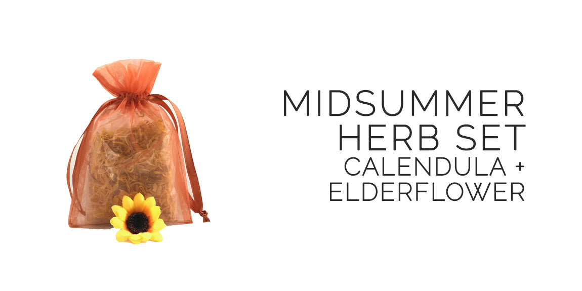Midsummer Ritual Herb Set By Sabbat Box - Calendula and Elderflower 