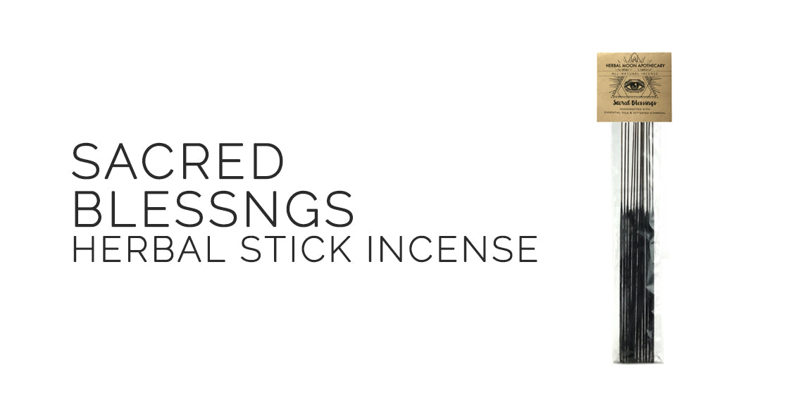 Sacred Blessings Herbal Stick Incense By Herbal Moon Apothecary