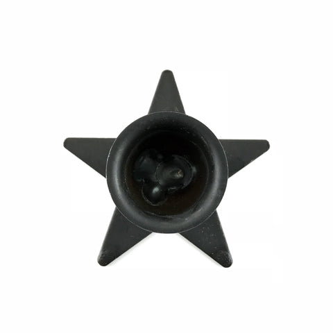 Black Pentagram Candle Holder - Sabbat Box