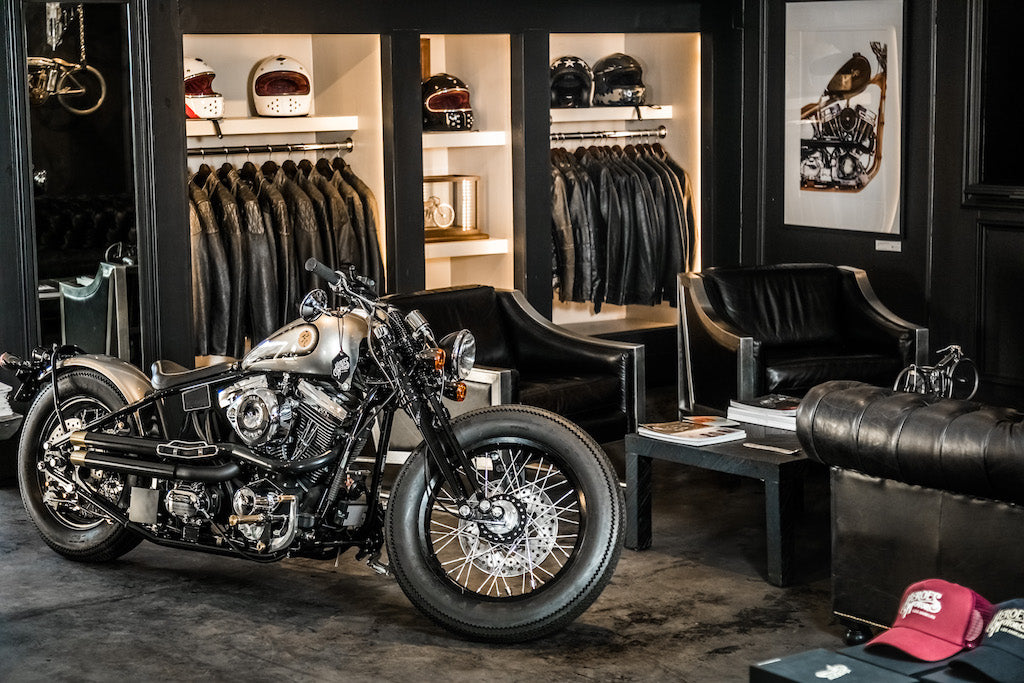 Heroes Motors Leather collection inside the Store