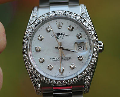 ROLEX WATCH WOMENS MENS 34mm STAINLESS 