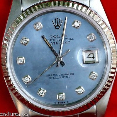 blue mother of pearl rolex