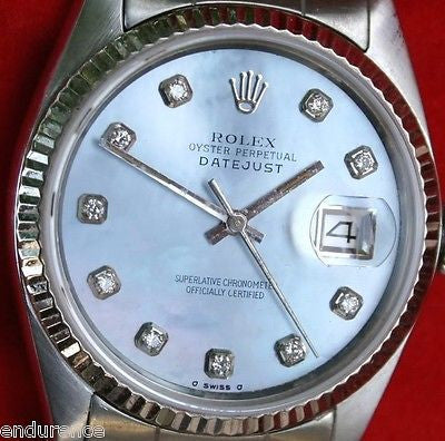 blue mother of pearl rolex