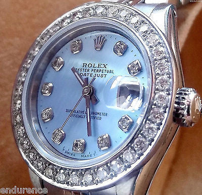 blue mother of pearl rolex