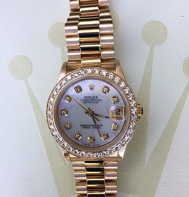 ROLEX MIDSIZE LADIES 31mm 18k YELLOW 