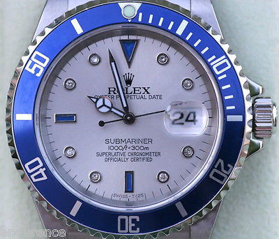 rolex submariner diamond sapphire bezel