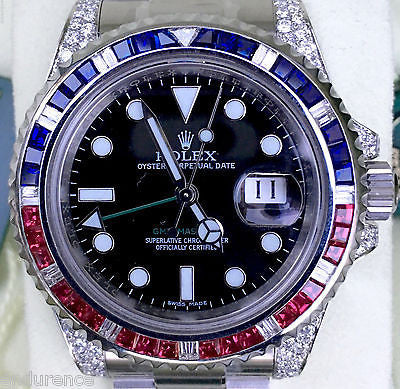 rolex gmt pepsi diamond