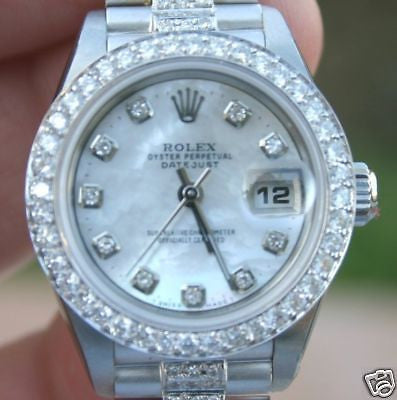 rolex ladies president white gold