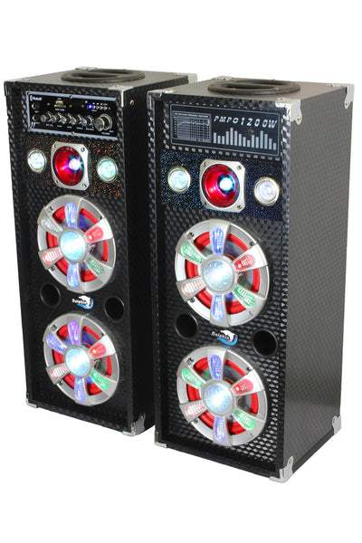 party speakers with lights