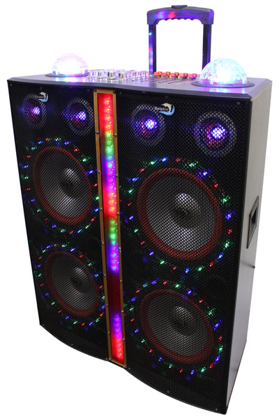party speakers with lights