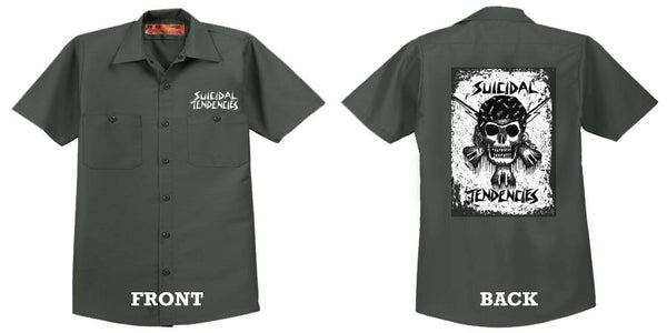 Rxcx Skull Dickies Work Shirt Suicidal Tendencies Merchandise Store