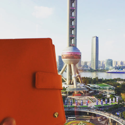 Orange Passport Holder Shanghai Pearl Tower