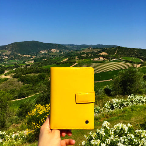 Yellow passport holder Italy