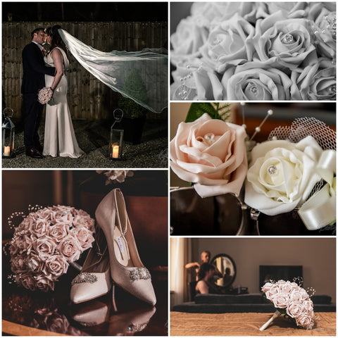 Mocha Pink Bride Collage