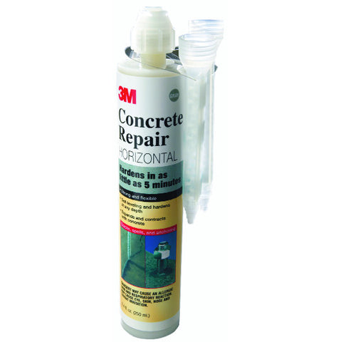 Concrete Repair, Self-Leveling, 600, Gray, 8.4 oz. Cartridge/2 Mix Nozzles