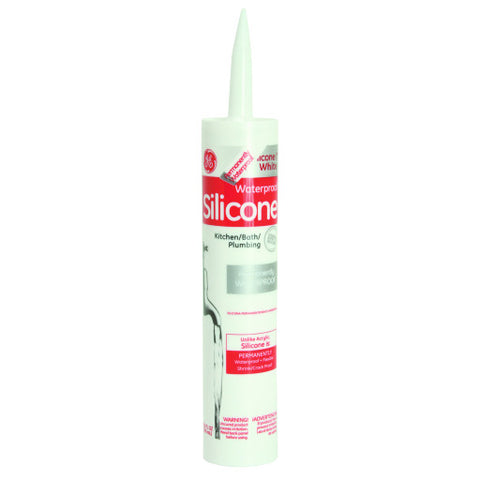 GEå¨ Silicone I Bathroom Caulk, 9.8 oz. Cartridge, White