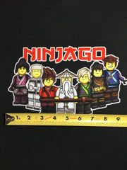 Ninja collage 2 custom knit panel approx 16"x19