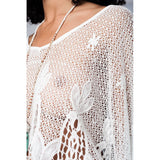 Oversized crochet top in white - Ceiba Imports