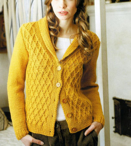 Womens Hand Knit Cardigan 28D - KnitWearMasters