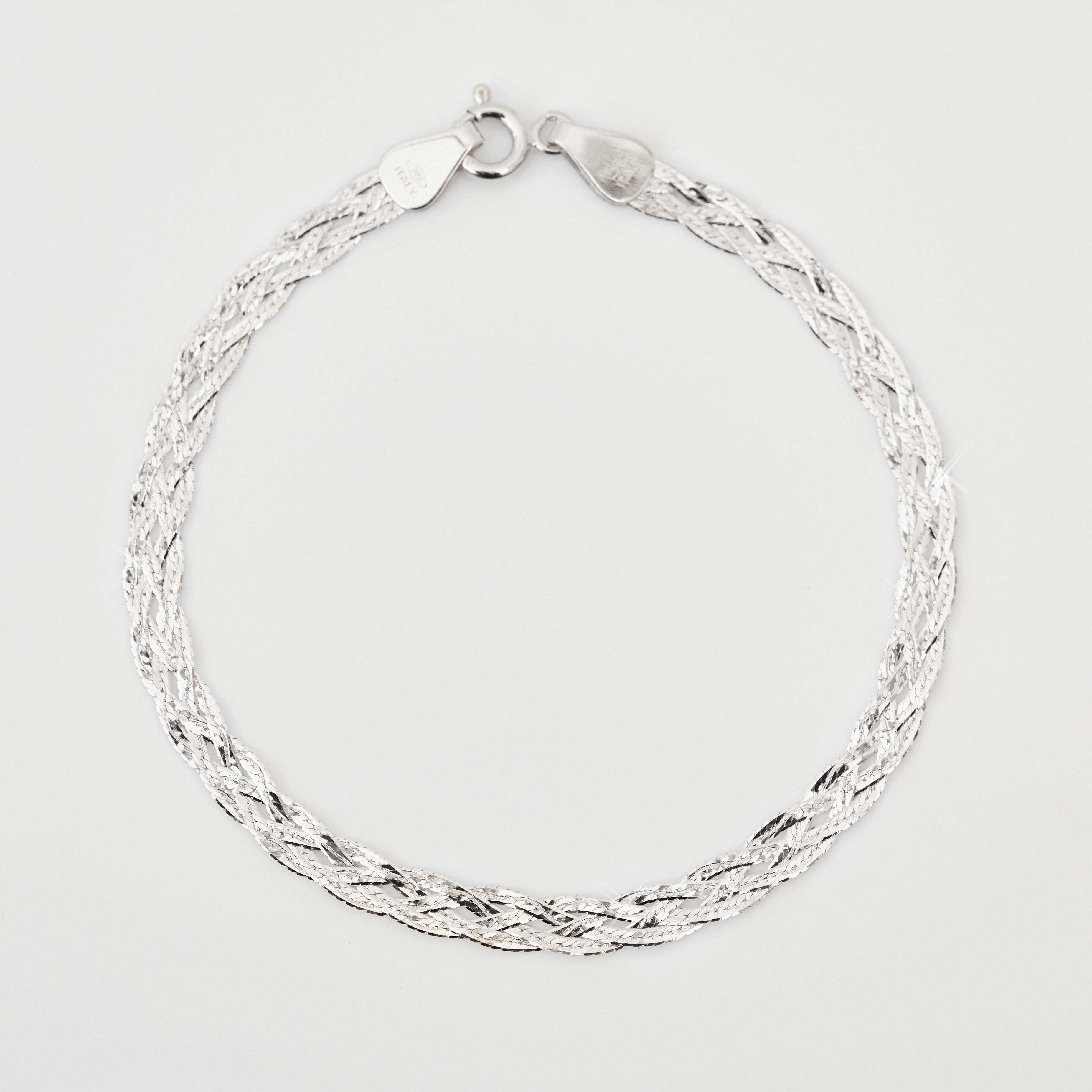 white gold diamond cut bracelet