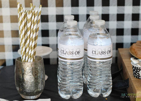 Class of 2018 Free Printable Water Bottle Labels by Lil' Sprout Greetings