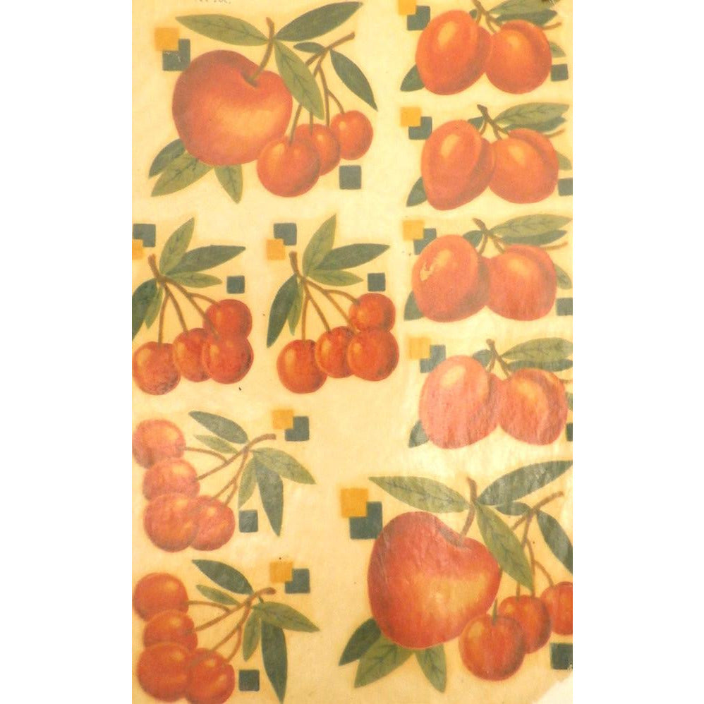 Vintage Kitchen Apt Decals Unused Cherries Apples So Kitschy