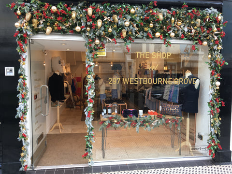 Westbourne Grove Christmas Pop Up Shop Menswear Nehru Gilet Nehru jacket Shirts silk ties printed ties boxer shorts gifts for men