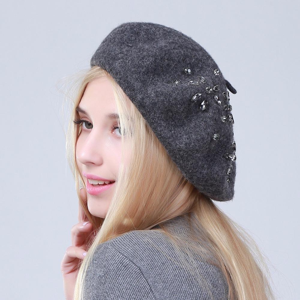 Fashion Solid Color Wool Knitted Berets 