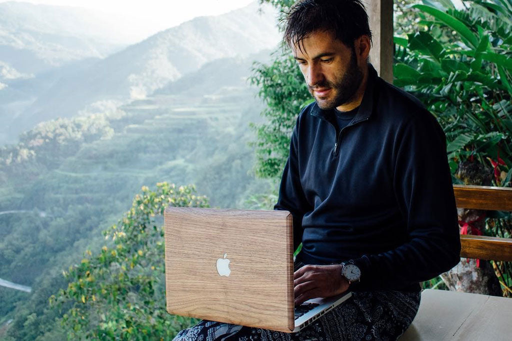 Walnut Real Wood MacBook Skin