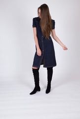 Stefanel Vintage Denim Midi Dress: Size 8