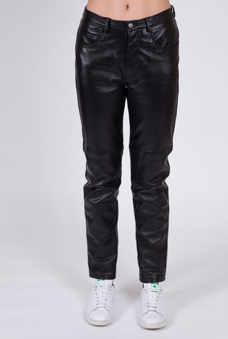 East Village Slims Vintage Leather Trouser Pant: Size 6