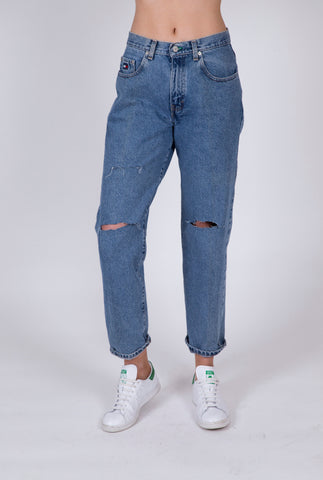 Tommy Hillfiger Vintage Reworked High Waisted Mom Jeans: Size 6