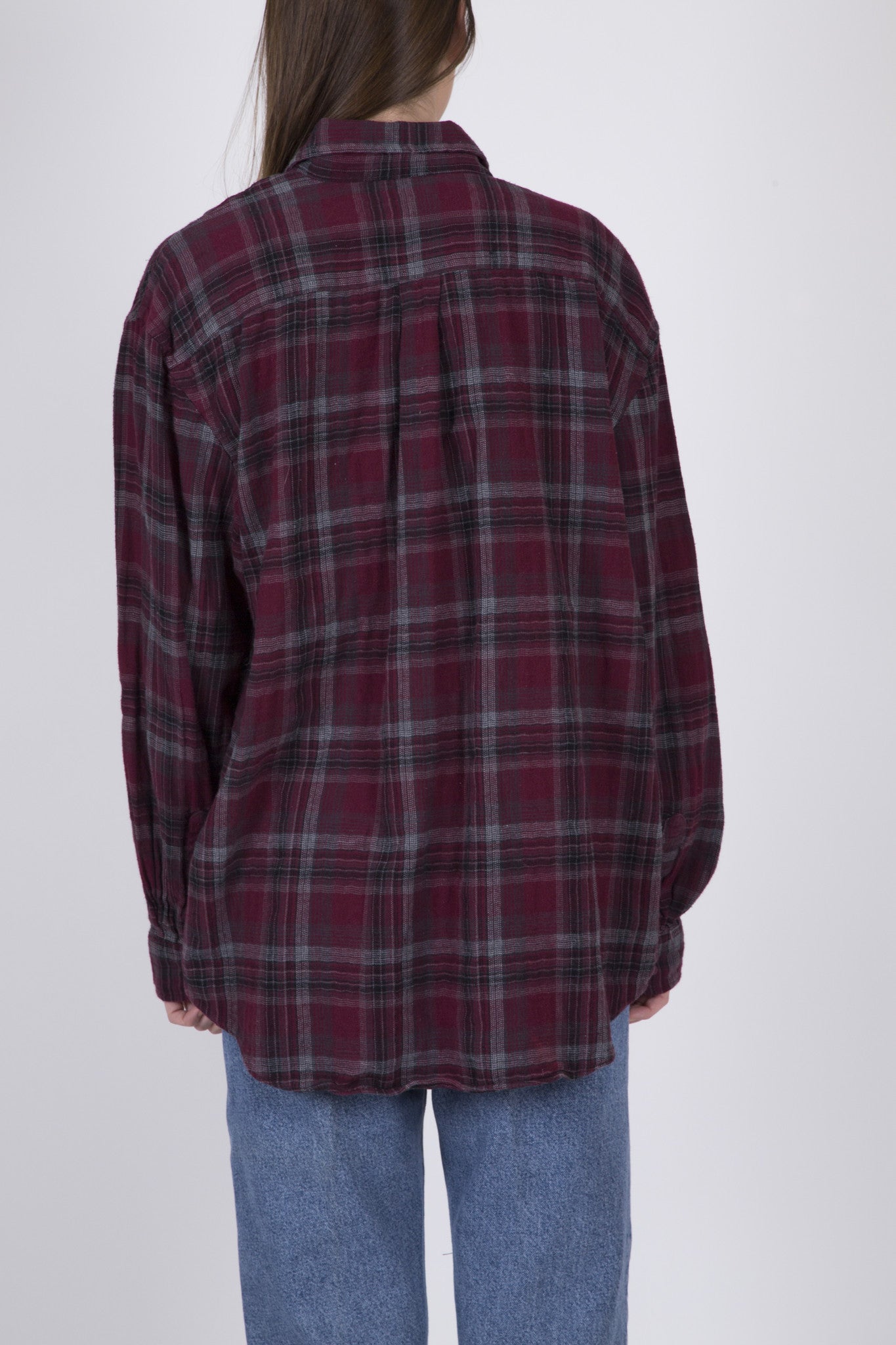 Teen Spirit Plaid Oversized Flannel: Size XL