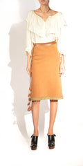 faux suede skirt