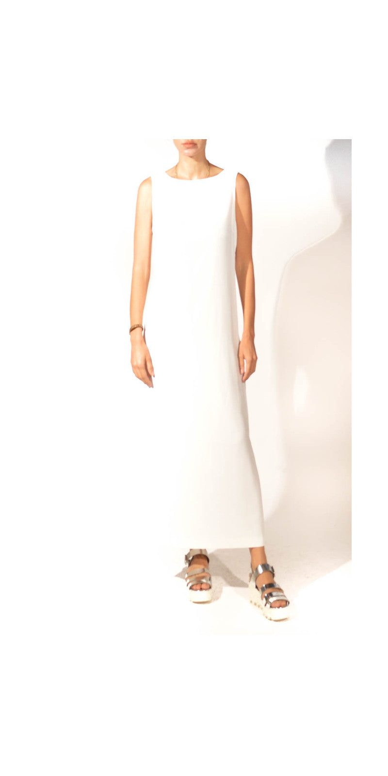 minimalist column dress