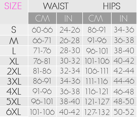 waist trainer sizing