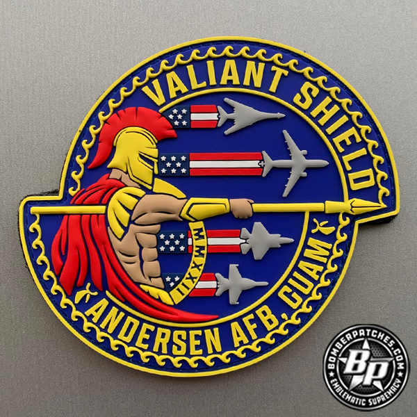 36th Wing Valiant Shield 2022 Full Color, PVC Bomber Patches