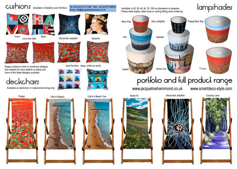 The Smartdeco range includes - Art framed in a deckchair. See a work of art you want and sit on it!