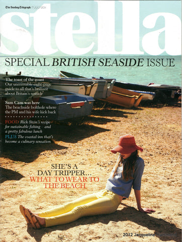 Smart Deco’s Life’s A Beach Deckchair by the British artist Jacqueline Hammond featured in the national newspaper The Sunday Telegraph’s Sunday supplement, Stella Magazine