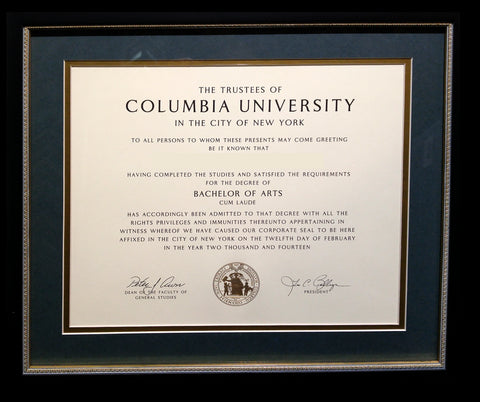 Diploma framing