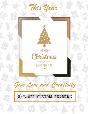 Christmas Custom Framing Newsletter 30% OFF
