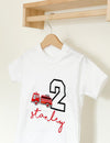 Personalised Embroidered Fire Engine T-Shirt