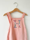 Personalised Floral Embroidered Number/Initial Dungarees