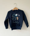 Personalised Teddy With Balloons Sweatshirt