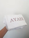 Personalised Embroidered Floral Name Cellular Blanket