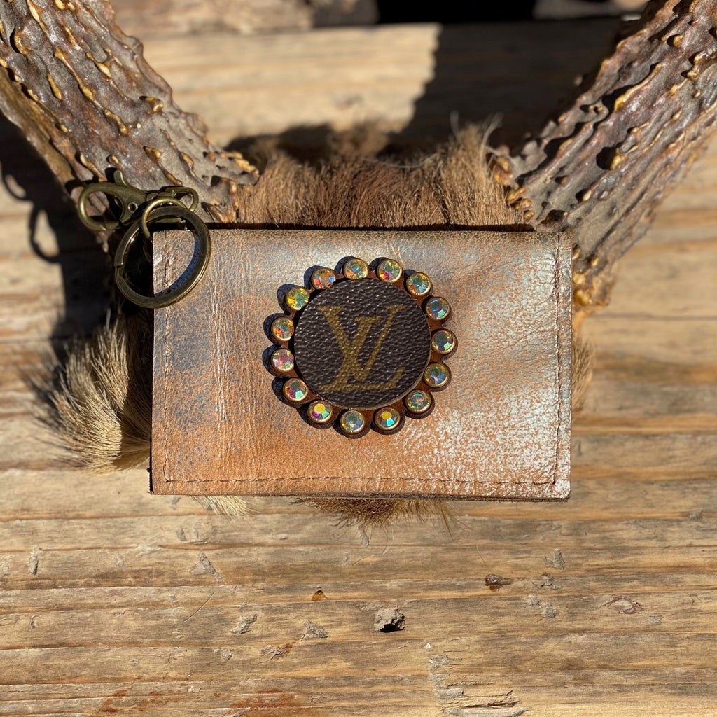 Keep It Gypsy Gold Distressed Keychain Wallet