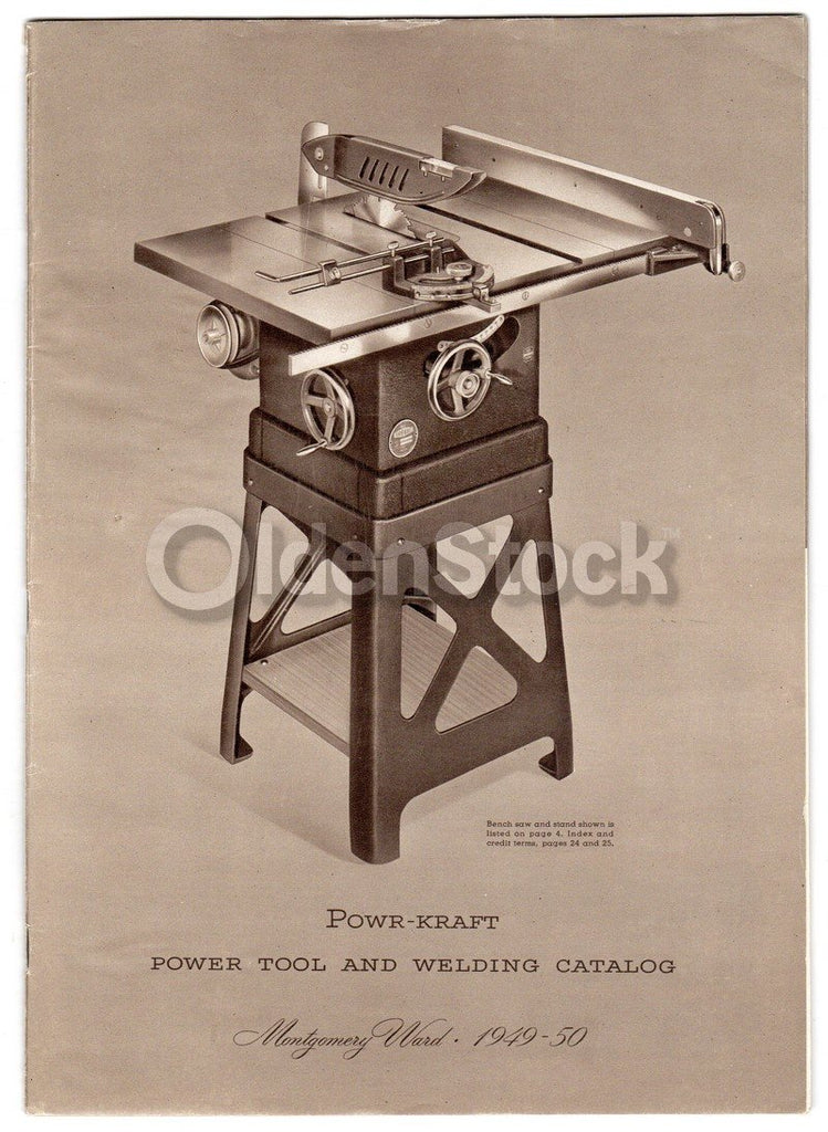 Montgomery Ward Powr Kraft Vintage Illustrated Power Tool