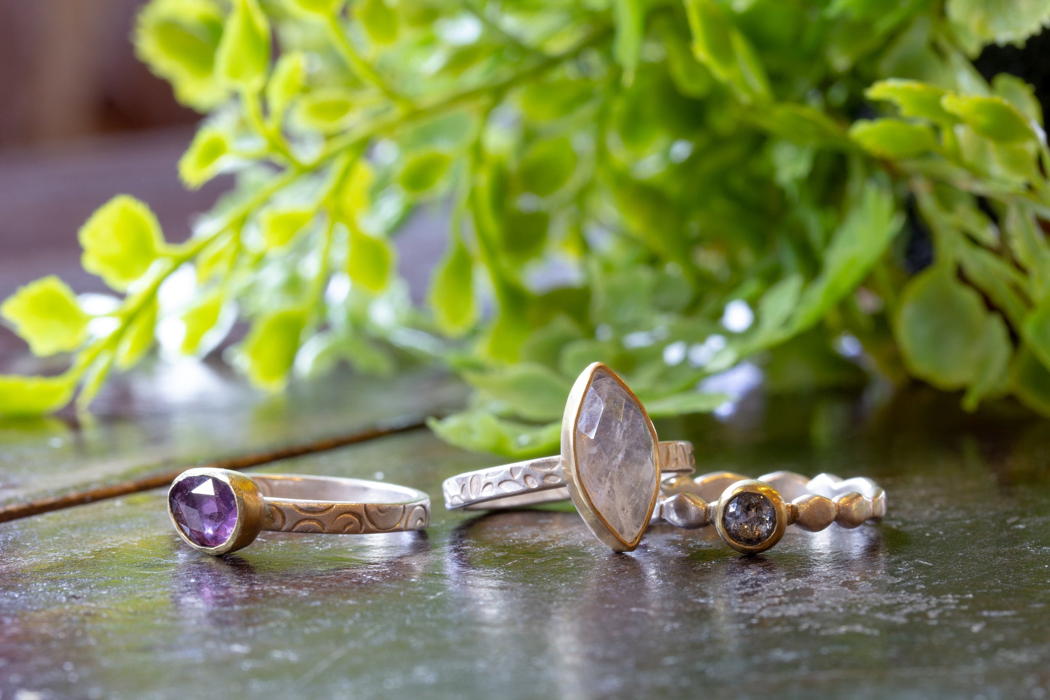 Gemstone Rings by Martha Sullivan